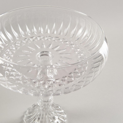 Блюдо на ножке, 24х24,5 см ALEGRE GLASS 337-102-1