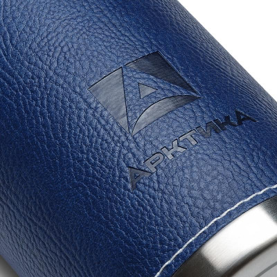 108-1000-BL Термос питьевой 'Арктика' 1.0л (в кожаной оплетке) синий-2