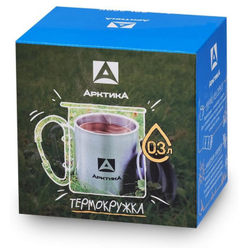 801-300К Термокружка невакуумная 'Арктика' 300мл с карабином-3