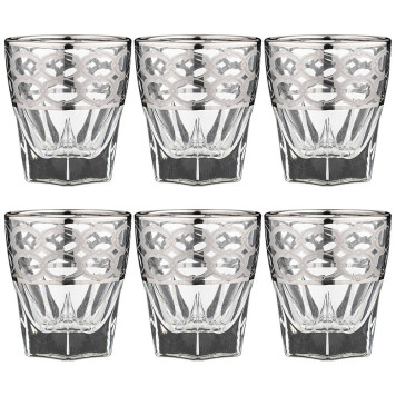 Набор стопок 6 штук 60мл "ATHENE PLATINO" ART DECOR 326-094