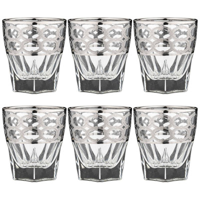 Набор стопок 6 штук 60мл "ATHENE PLATINO" ART DECOR 326-094