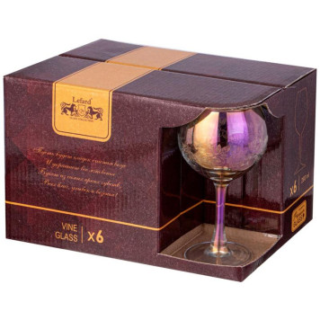 194-952 Набор фужеров из 6шт 'FLOWER' лиловая дымка 280мл-1