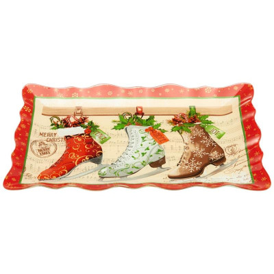 198-156 Блюдо для сервировки ' Рождественская сказка' 25см-1