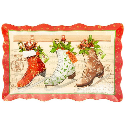 198-156 Блюдо для сервировки ' Рождественская сказка' 25см