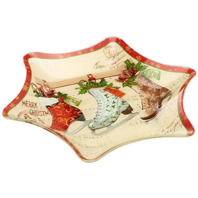 198-158 Блюдо для сервировки ' Рождественская сказка' 25см-1