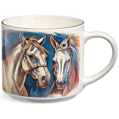 260-1058 Кружка Lefard 'Horse' золото 500мл