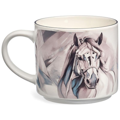 260-1059 Кружка Lefard 'Horse' серебро 500мл-1