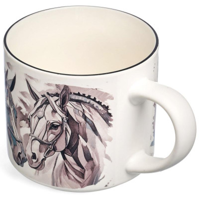 260-1059 Кружка Lefard 'Horse' серебро 500мл-2