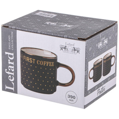 260-971 Кружка 'But first cofee' 390мл черная-1