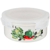 263-1196 Салатник с пластик.крышкой Lefard 'Секретные ингредиенты' 730мл, круглый