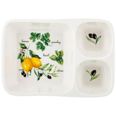 263-1200 Менажница с пластик.крышкой Lefard 'Секретные ингредиенты' 22х1.5х6см, 3 секции-4