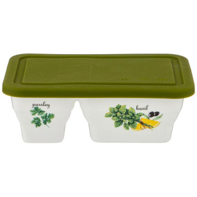 263-1201 Менажница с пластик.крышкой Lefard 'Секретные ингредиенты' 18х12х6см, 2 секции