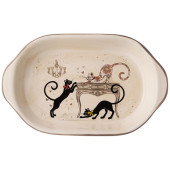 358-1731 Блюдо-шубница 'Парижские коты' 28х17.5х4.5см