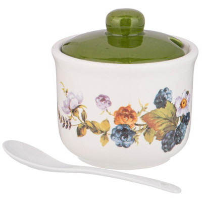 358-2087 Сахарница с ложкой Agness 'Урожай' 10х9см 300мл-2