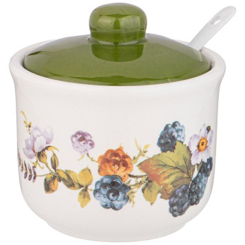 358-2087 Сахарница с ложкой Agness 'Урожай' 10х9см 300мл