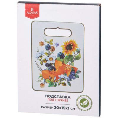 358-2088 Подставка под горячее Agness 'Урожай' 20х15х1см-1