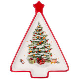 358-2113 Блюдо Agness 'С Новым годом!' 26х20х3см (елка)