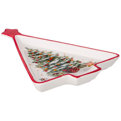 358-2113 Блюдо Agness 'С Новым годом!' 26х20х3см (елка)-2