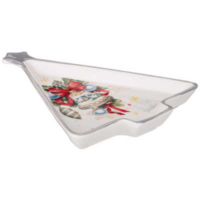 358-2114 Блюдо Agness 'С Новым годом!' 26х20х3см (елка)-2