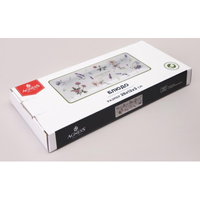 358-2167 Блюдо Agness 'Flower story' 28х12х3см-1