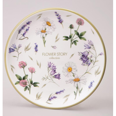 358-2172 Тарелка закусочная Agness 'FLOWER STORY' 21х2.5см