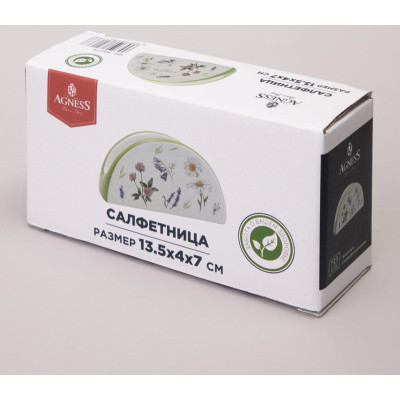 358-2176 Салфетница Agness 'FLOWER STORY' 13.5х4х7см-1