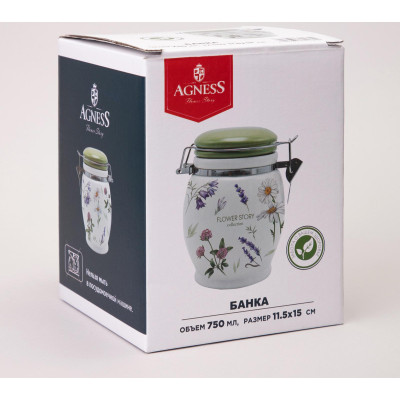 358-2181 Банка Agness 'Flower story' 11.5х15см 750мл-1