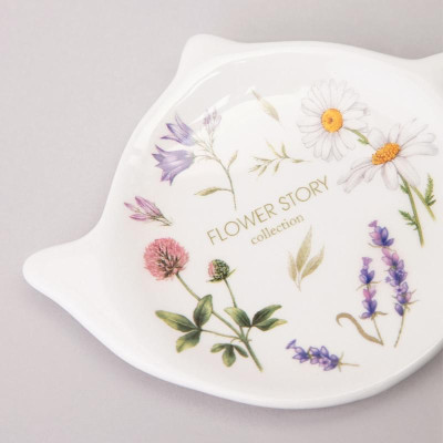 358-2184 Подставка под чайный пакетик Agness 'FLOWER STORY' 12х8.5х1.5см-3