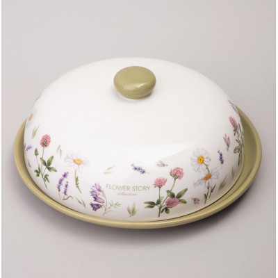 358-2185 Блюдо для блинов Agness 'Flower story' 23х10см-2