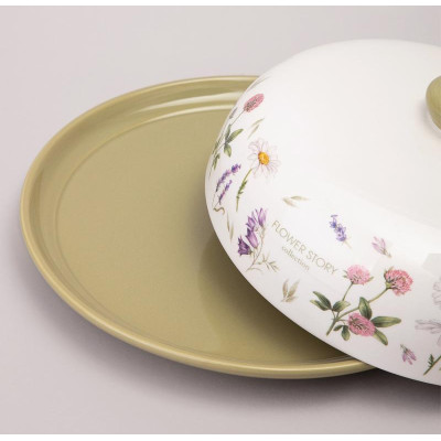 358-2185 Блюдо для блинов Agness 'Flower story' 23х10см-3