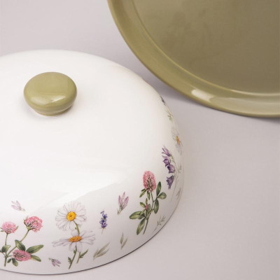 358-2185 Блюдо для блинов Agness 'Flower story' 23х10см-5