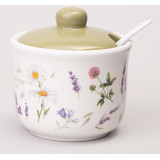 358-2186 Сахарница с ложкой 'FLOWER STORY' 10х9.5см 300мл