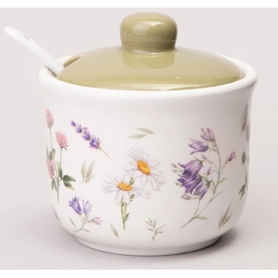 358-2186 Сахарница с ложкой 'FLOWER STORY' 10х9.5см 300мл-4