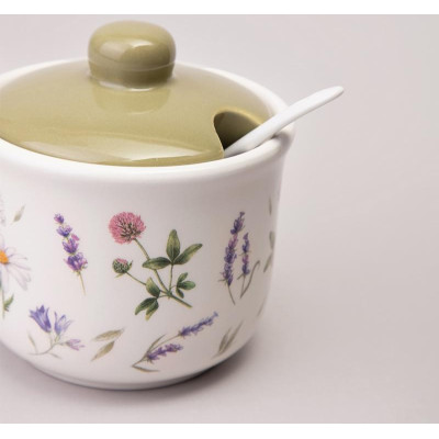 358-2186 Сахарница с ложкой 'FLOWER STORY' 10х9.5см 300мл-5