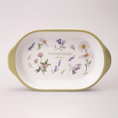 358-2190 Блюдо-шубница Agness 'Flower story' 28х17.5х4.5см