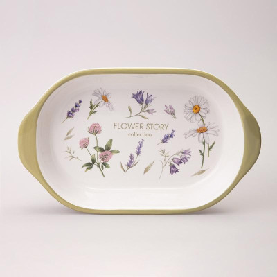 358-2190 Блюдо-шубница Agness 'Flower story' 28х17.5х4.5см