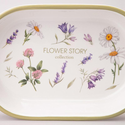 358-2190 Блюдо-шубница Agness 'Flower story' 28х17.5х4.5см-2