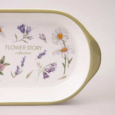358-2190 Блюдо-шубница Agness 'Flower story' 28х17.5х4.5см-3