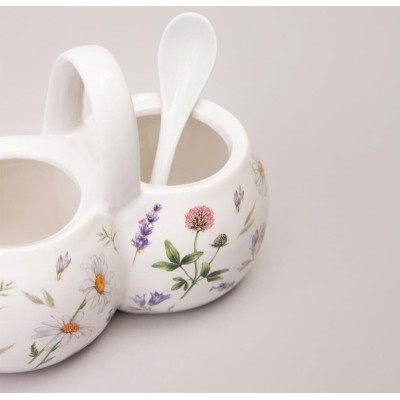 358-2191 Банка 2 секции Аgness 'Flower story' 27х10х13см / 2х240мл-5