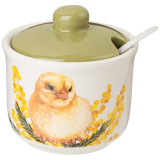 358-2213 Сахарница с ложкой Agness 'Sunday' 10х9.5см 300мл