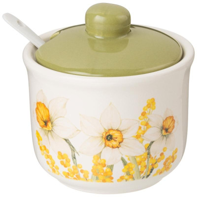 358-2213 Сахарница с ложкой Agness 'Sunday' 10х9.5см 300мл-2