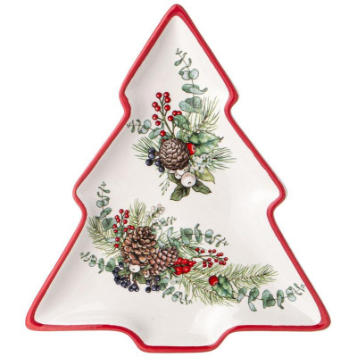 358-2263 Тарелка в форме елки Agness “Celebration' 23х20.2х2.2см