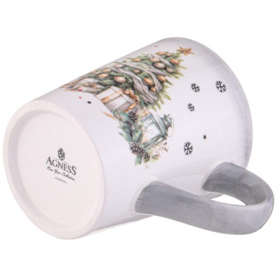 358-2268 Кружка Agness “С новым годом!' 12.2х8.8х10см 320мл-3