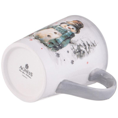 358-2269 Кружка Agness “С новым годом!' 12.2х8.8х10см 320мл-3