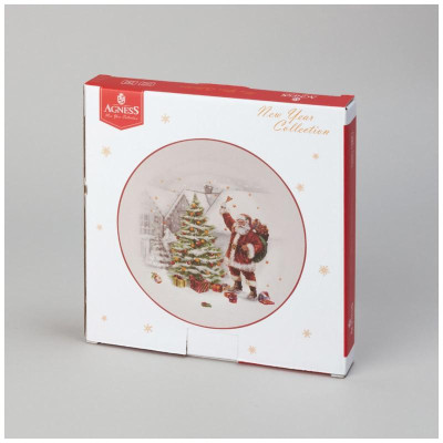 358-2282 Тарелка закусочная Agness “С новым годом!' 20.3х2см-1