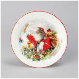 358-2283 Тарелка закусочная Agness “С новым годом!' 20.3х2см