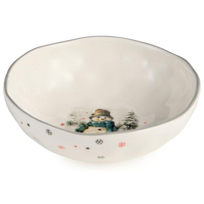 358-2322 Салатник Agness 'С новым годом!' 17х5.7см