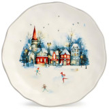 358-2335 Тарелка закусочная Agness 'С новым годом!' 23х3.5см