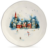358-2336 Тарелка закусочная Agness 'С новым годом!' 17х3см 358-2336 Тарелка закусочная Agness 'С новым годом!' 17х3см