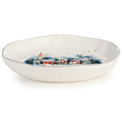 358-2336 Тарелка закусочная Agness 'С новым годом!' 17х3см-1